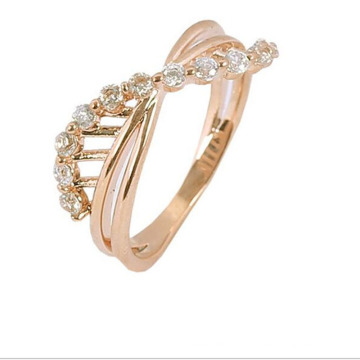 X Style 2016 L&#39;anneau en or Ziron en acier inoxydable le plus récent pour les femmes